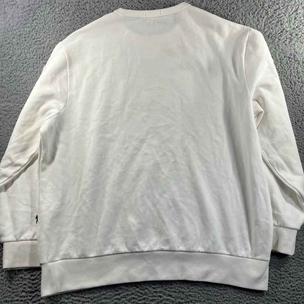 Polo Ralph Lauren Sweatshirt Mens XXL White Multi Color Block Logo Fleece Crew - Picture 12 of 13